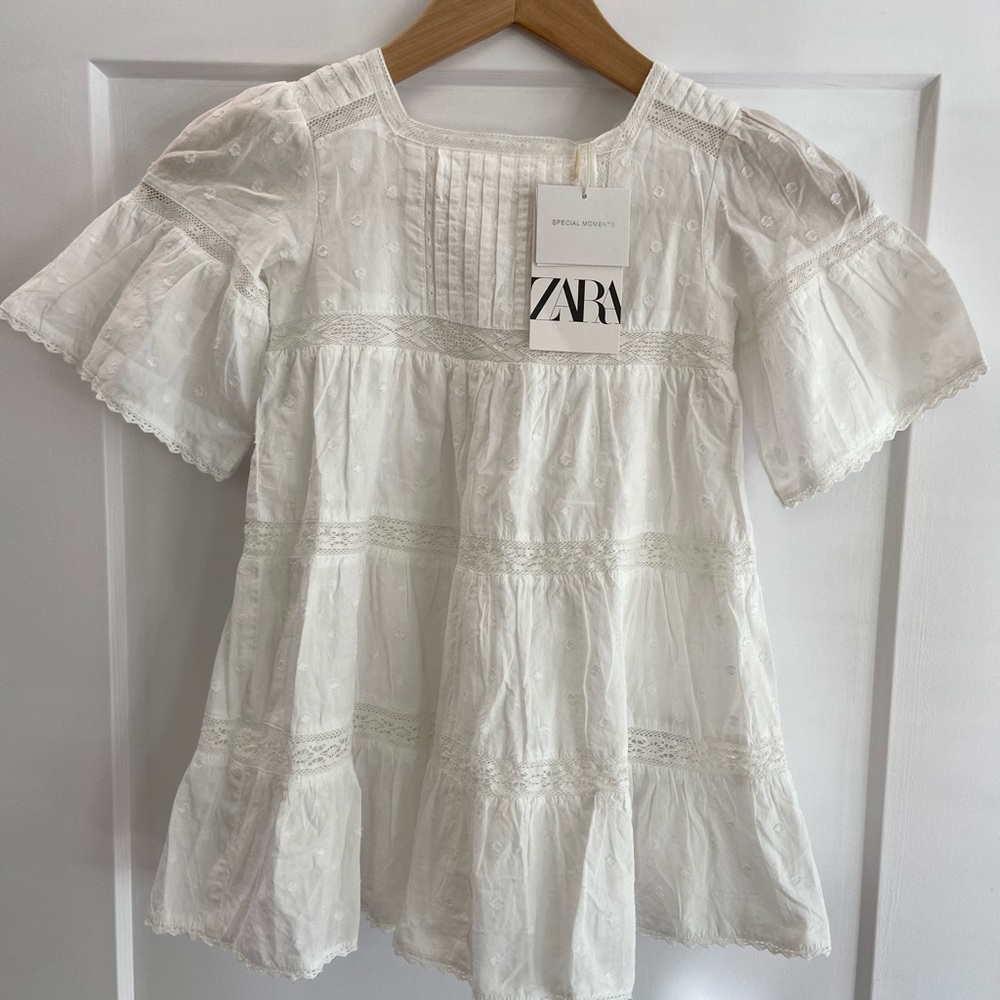 White Toddler Zara Dress NWT